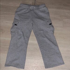 Kids Gray Cargo Joggers